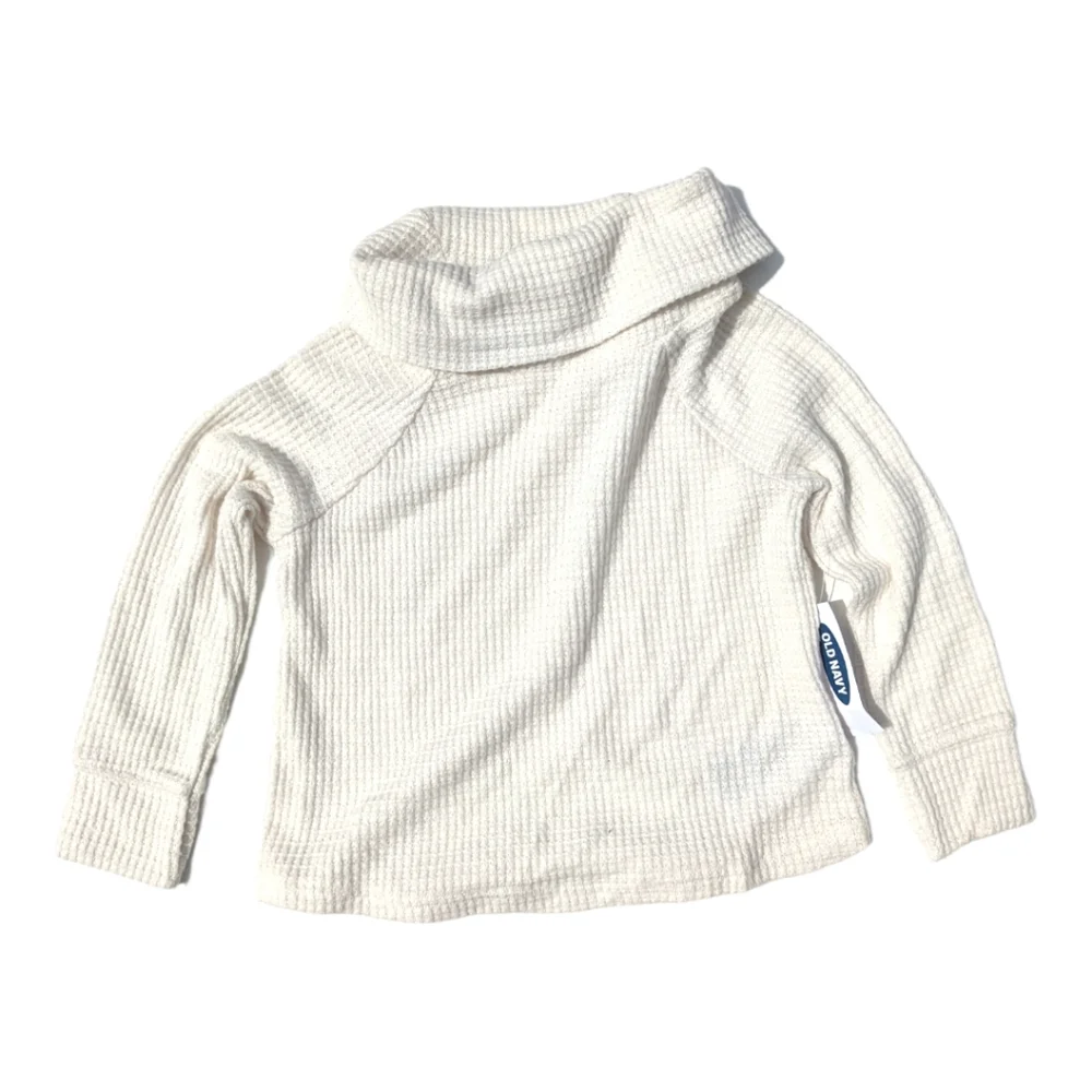 Old Navy Girls 18-24m White Lite Knit Turtleneck